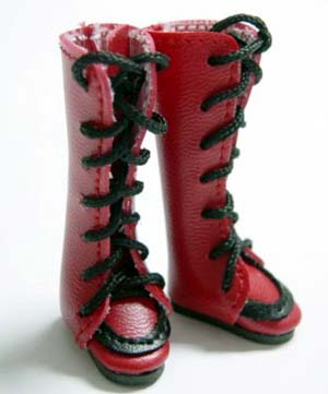 Blythe Red Boots w/ Black Laces